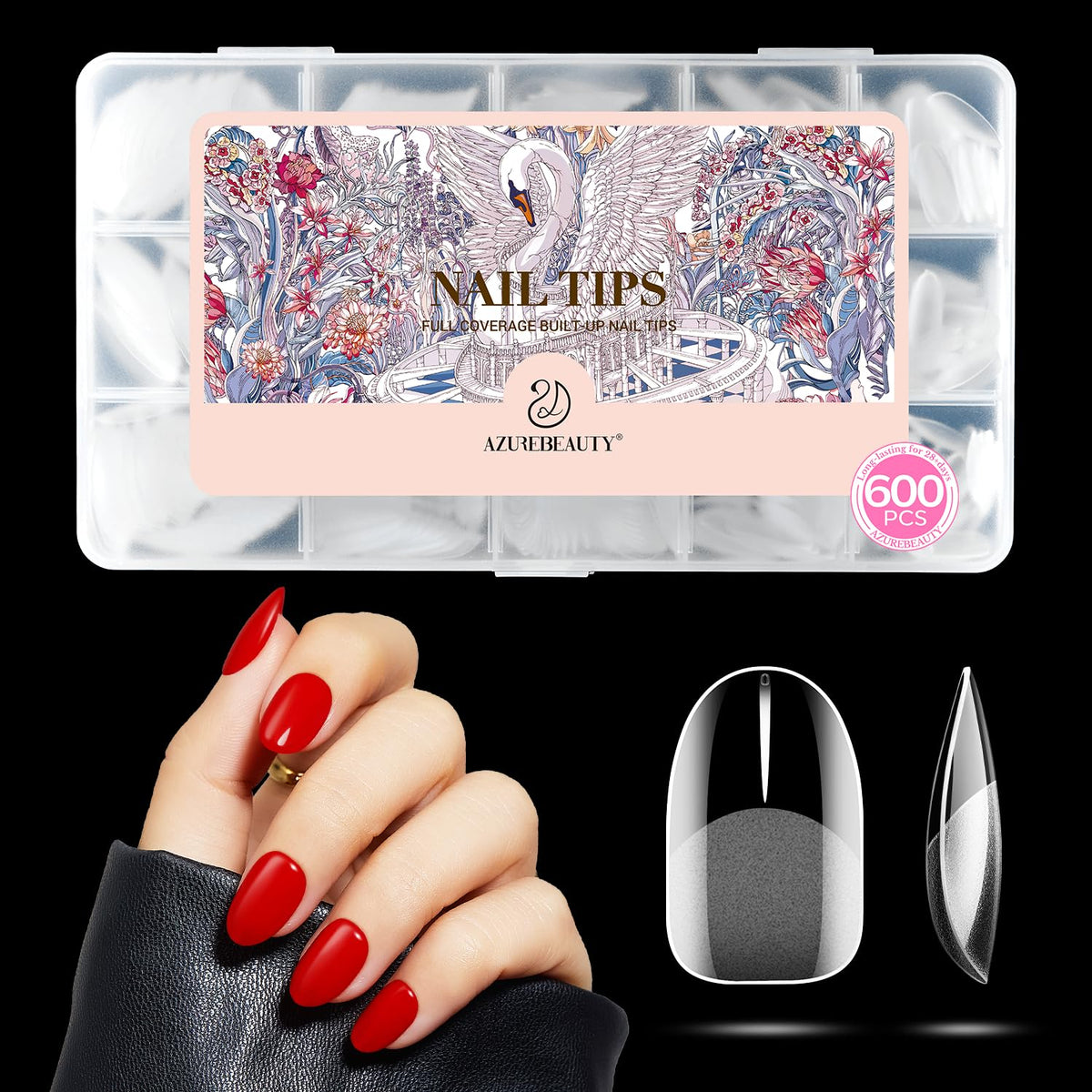 Vue des tips d'ongles AZUREBEAUTY dans un salon de manucure