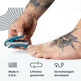 Vue du coupe-ongles EDJY montrant la conception ergonomique