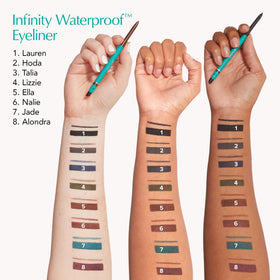 Vue du crayon eyeliner avec embout estompeur