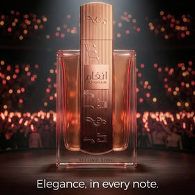 Vue du flacon d'Eau de Parfum Lattafa Angham Second Song avec son packaging