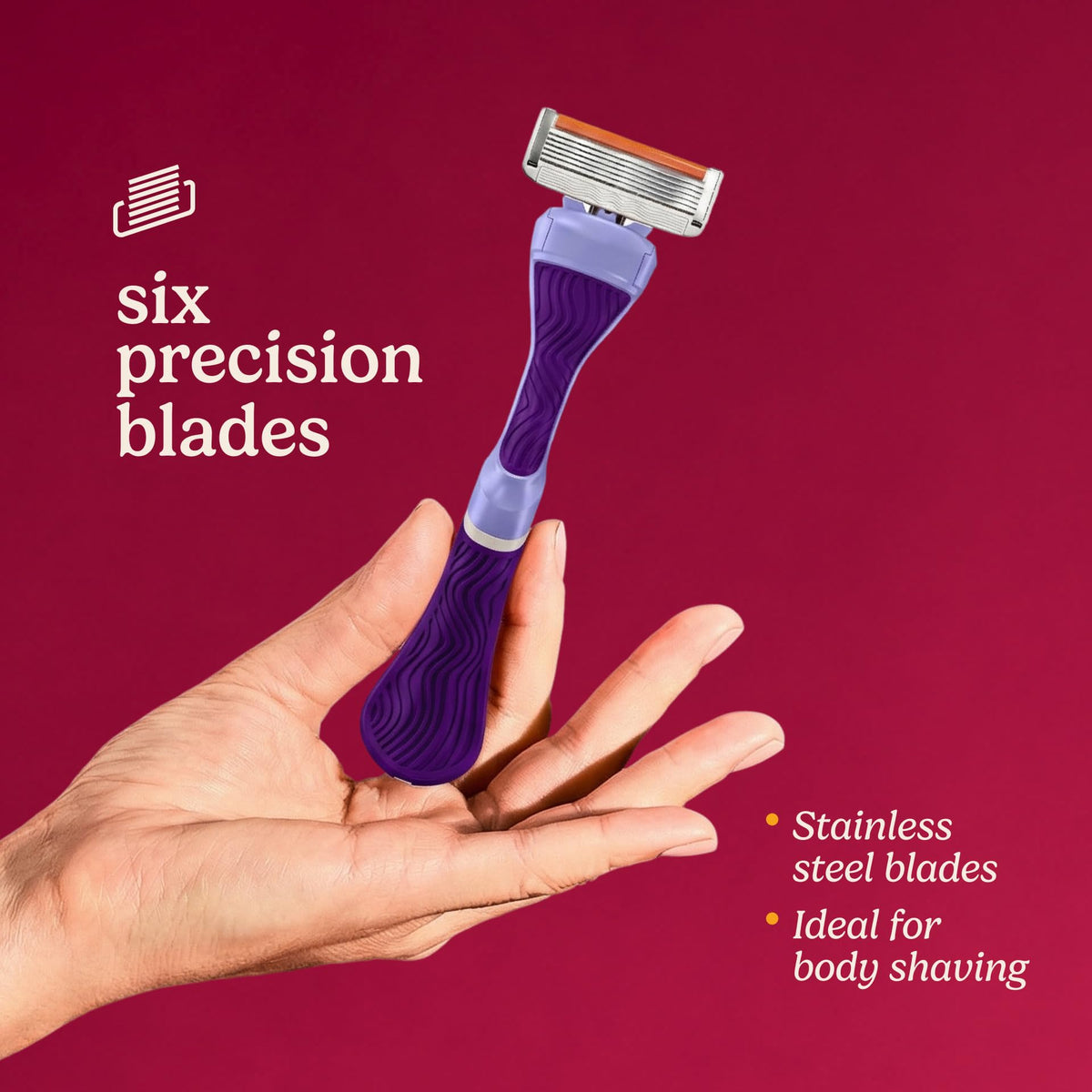 Vue du kit de rasage Dollar Shave Club pour Femmes