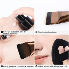 Vue du pinceau plat BEAUTYFACTOR utilisé pour appliquer du fond de teint