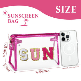 Vue intérieure de la trousse COSHAYSOO avec produits de soin solaire