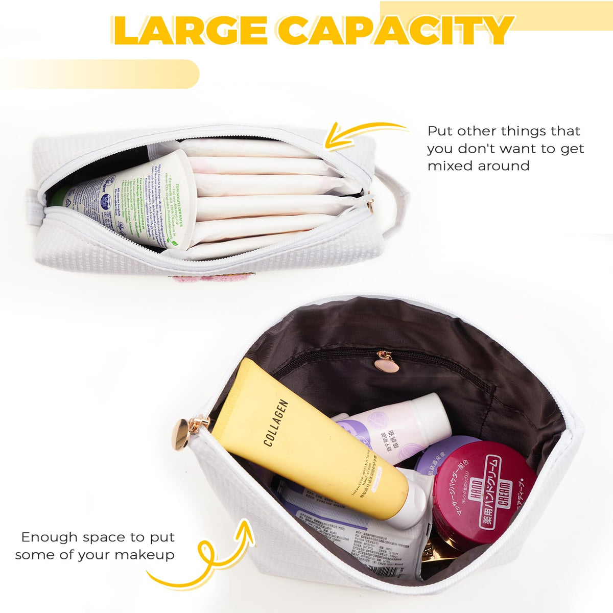Vue intérieure de la trousse de maquillage Btffitting