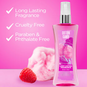 Vue latérale de Body Fantasies Brume Parfumée Coton Sucré