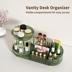 Vue latérale de l'organisateur de maquillage Jywantful