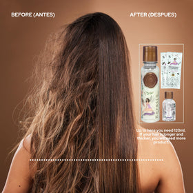Vue latérale de la bouteille de keratine Skin Revolution 1L