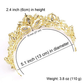 Vue latérale de la couronne Exacoo en strass
