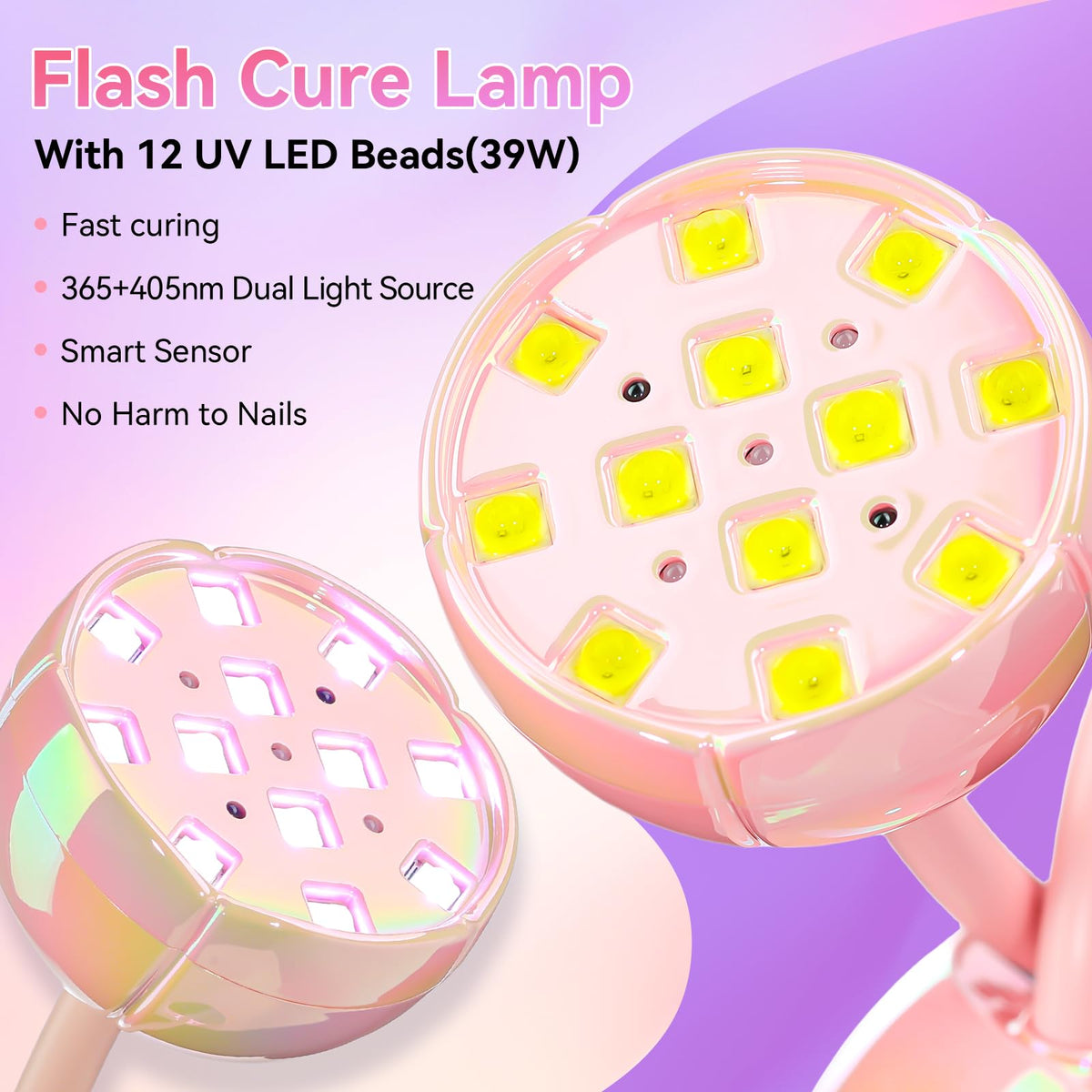 Vue latérale de la lampe UV Makartt avec écran LCD