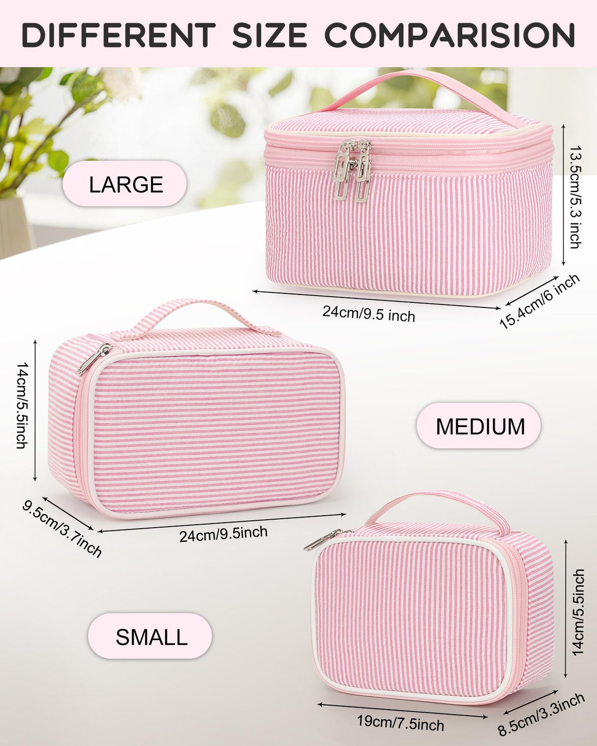 Vue latérale de la trousse de maquillage Relavel avec poches ouvertes