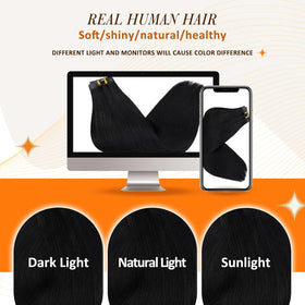 Vue latérale des extensions de cheveux Full Shine