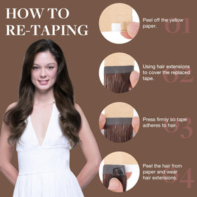 Vue latérale des extensions de cheveux GOO GOO 20 pouces