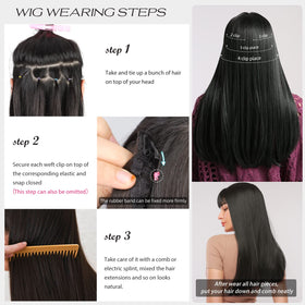 Vue latérale des extensions de cheveux LEEONS 20 pouces