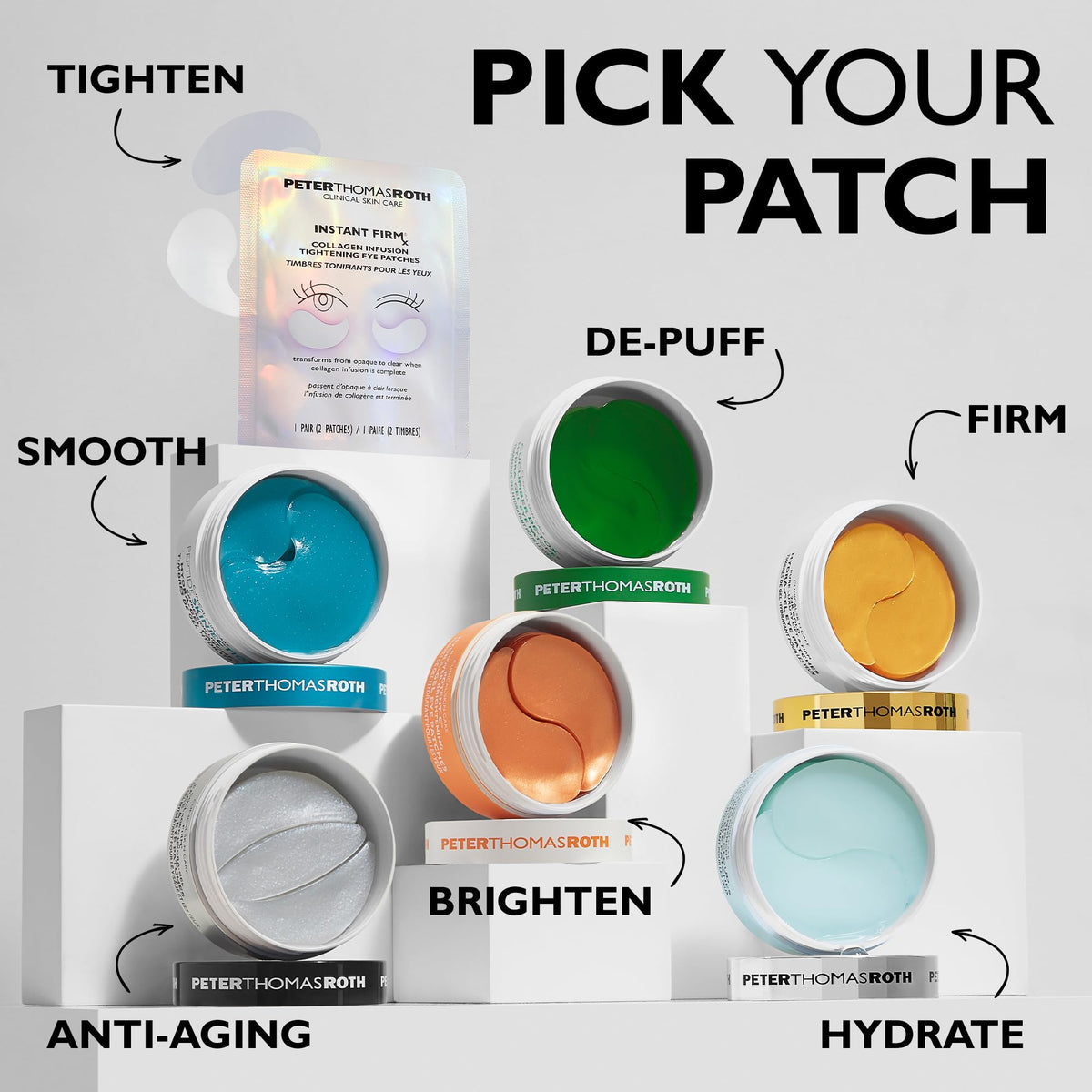 Vue latérale des patches Hydra-Gel Potent-C™