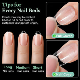 Vue latérale des tips d'ongles LEYKOSH