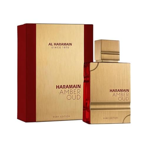 Vue latérale du flacon Amber Oud Ruby Edition Al Haramain