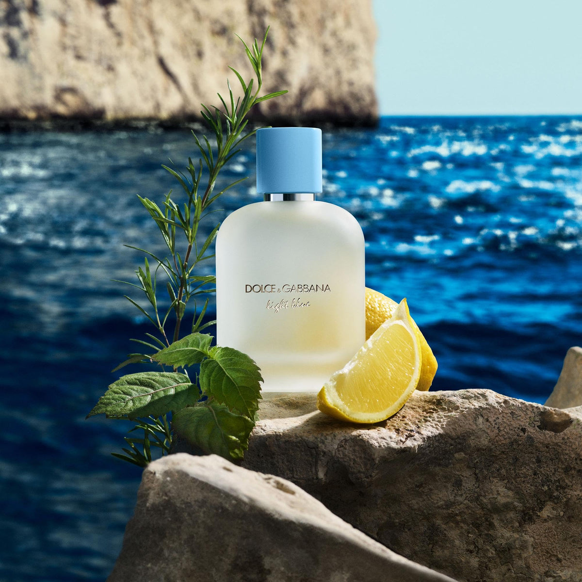 Vue latérale du flacon Dolce&Gabbana Light Blue Pour Homme