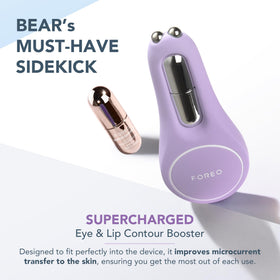 Vue latérale du FOREO BEAR 2 avec ses modes de massage