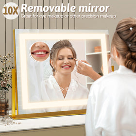 Vue latérale du miroir de maquillage ROLOVE