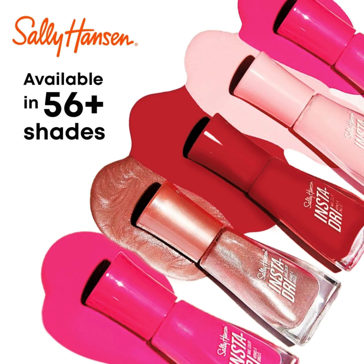 Vue latérale du vernis à ongles Sally Hansen Insta-Dri 738 Reese’s