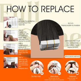 Vue rapprochée des cheveux Remy des extensions Full Shine
