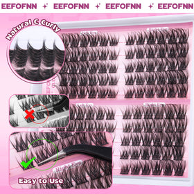 Vue rapprochée des cils Eefofnn montrant leur texture