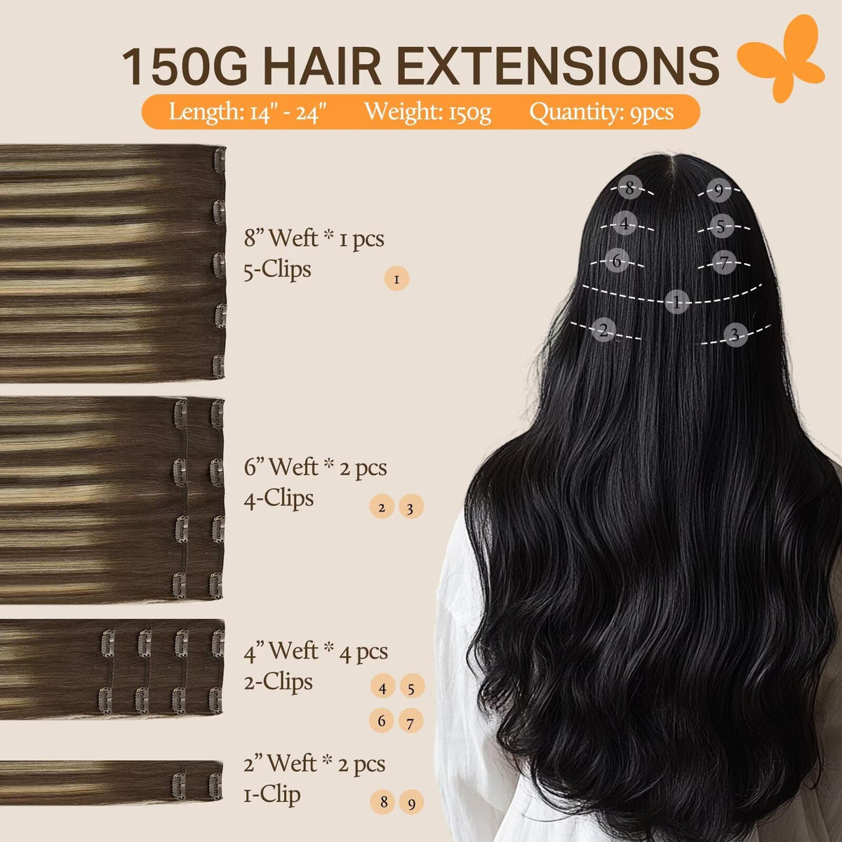 Vue rapprochée des clips en acier inoxydable des extensions DOORES