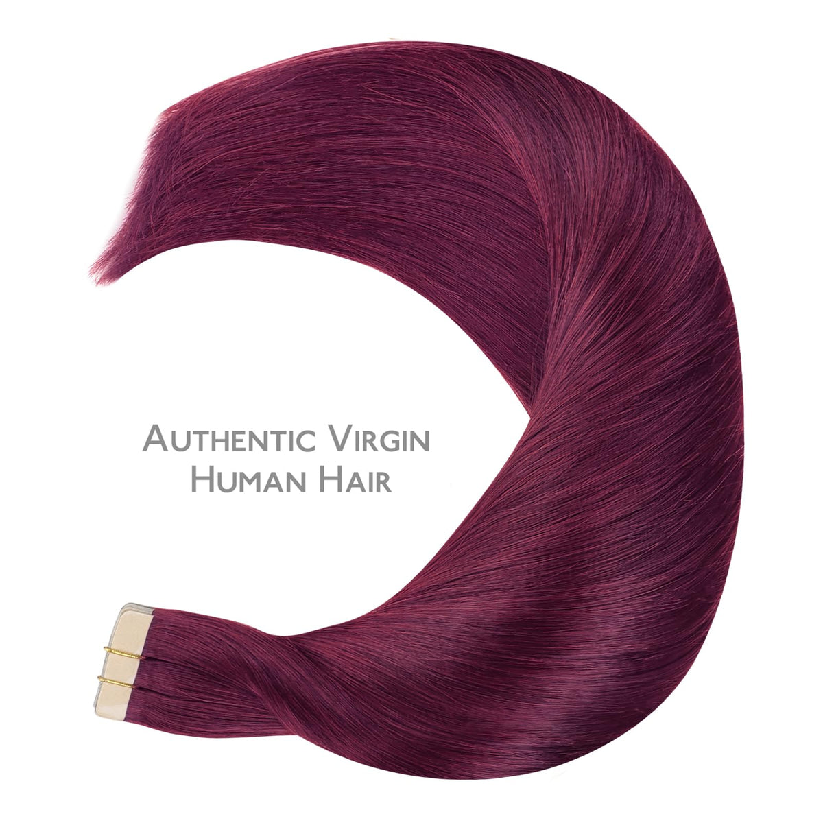 Vue rapprochée des mèches d'extensions de cheveux Wennalife