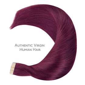 Vue rapprochée des mèches d'extensions de cheveux Wennalife