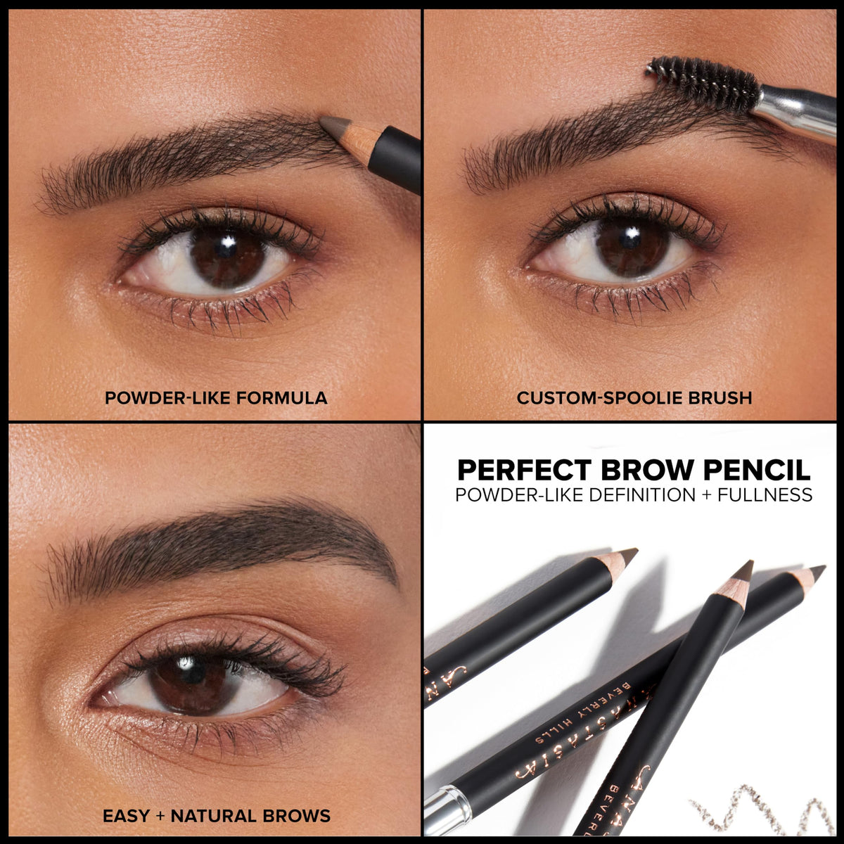 Vue rapprochée du crayon à sourcils Anastasia Beverly Hills avec embout en cire