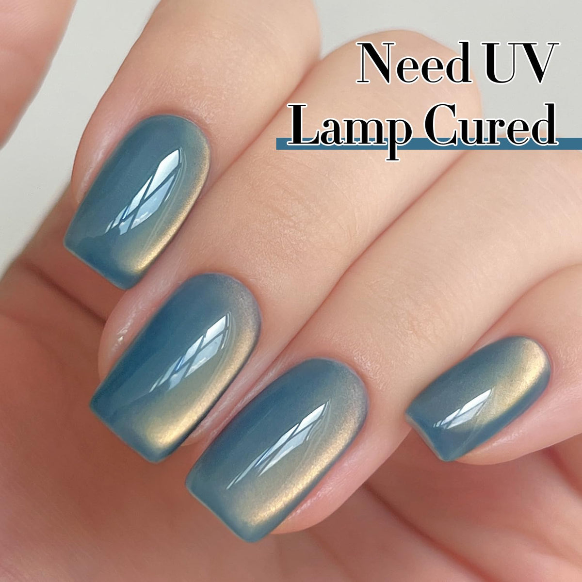 Vue rapprochée du vernis gel Cat Eye Double Rhythm, texture brillante
