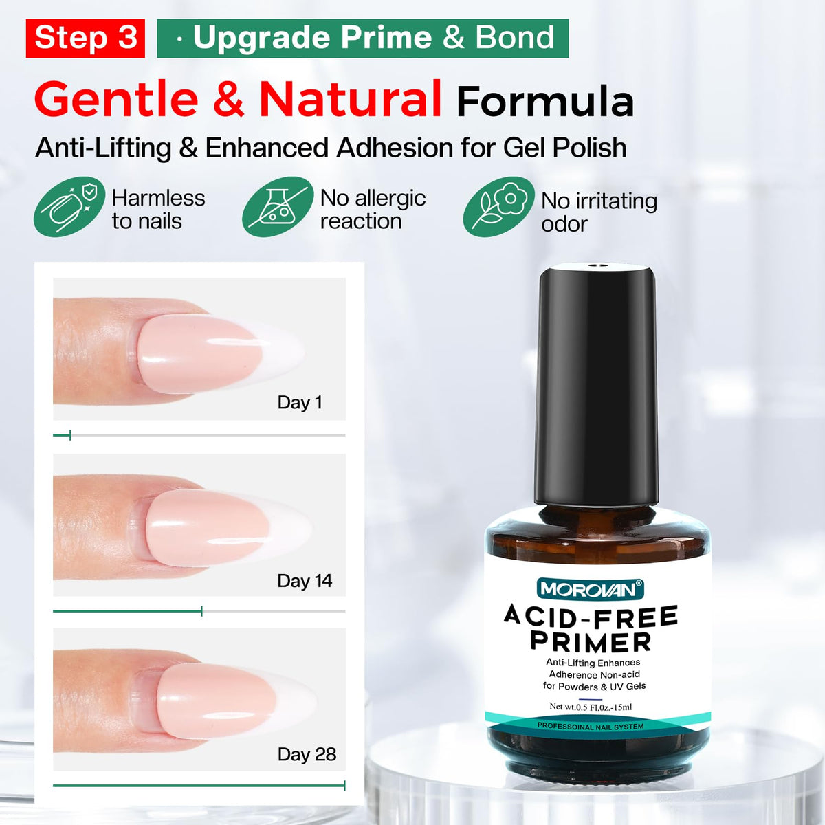 Vues des produits du kit de soin des ongles Morovan