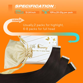 Vues rapprochées des extensions Sunny Hair en cheveux humains