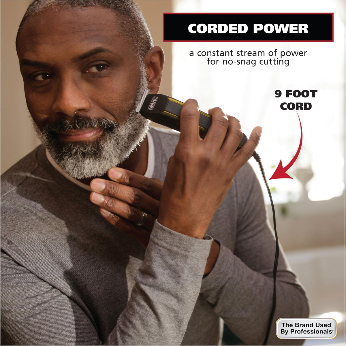 Wahl Edge Pro tondeuse à barbe avec lames de 0,2 mm en gros plan