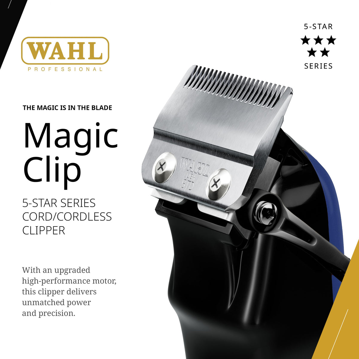 Wahl Professional Magic Clip tondeuse sans fil vue arrière avec chargeur