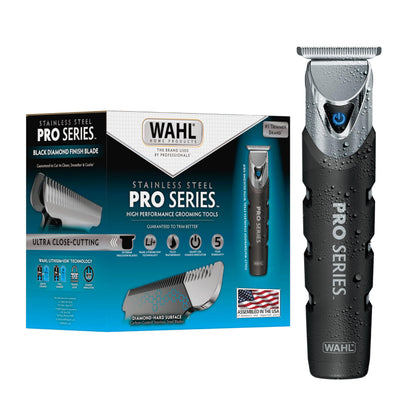 Wahl tondeuse à barbe sans fil en acier inoxydable vue avant