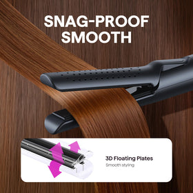 wavytalk Airflow Styler 2 en 1 en utilisation pour cheveux lisses
