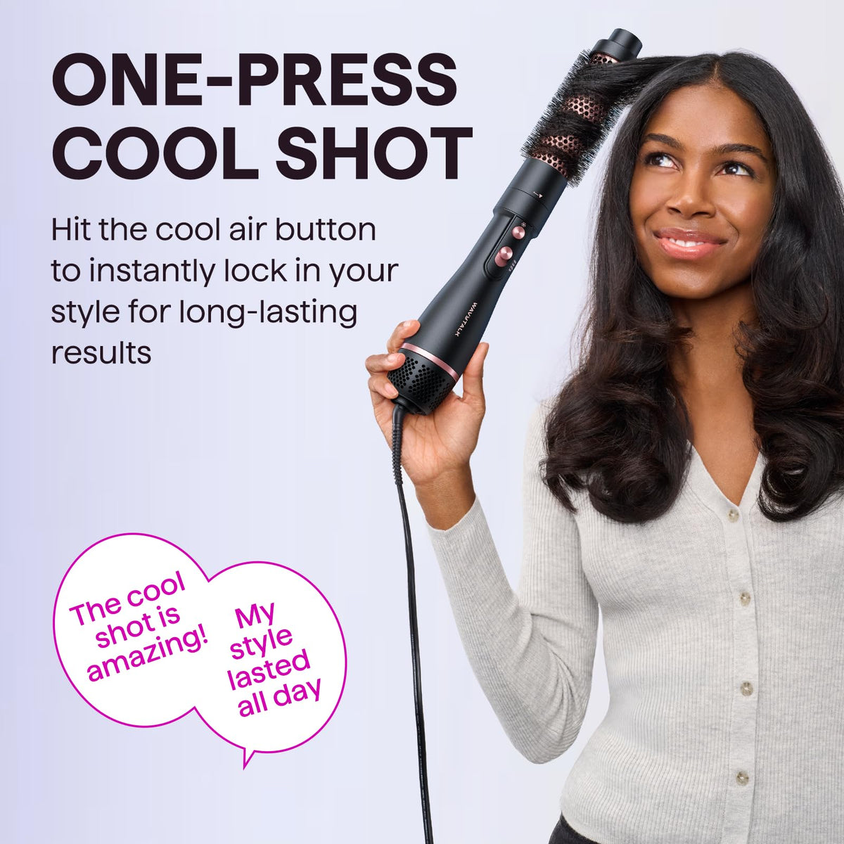 Wavytalk Brosse Sèche Cheveux 4-en-1 avec brosse ovale et ronde