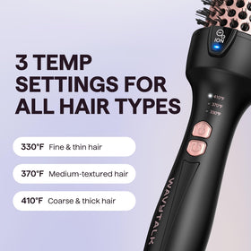 Wavytalk Brosse Thermique 1,5 pouces en mode voyage