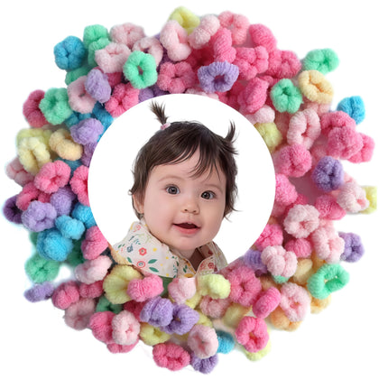WDGROW élastiques à cheveux miniatures colorés dans un sac refermable