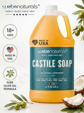 WEBE Savon de Castille Pur 64 Oz avec étiquette