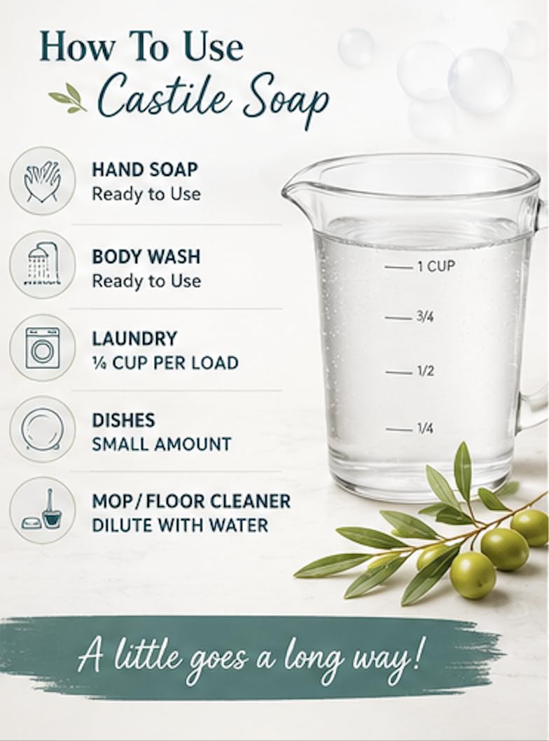 WEBE Savon de Castille Pur 64 Oz et ses ingrédients