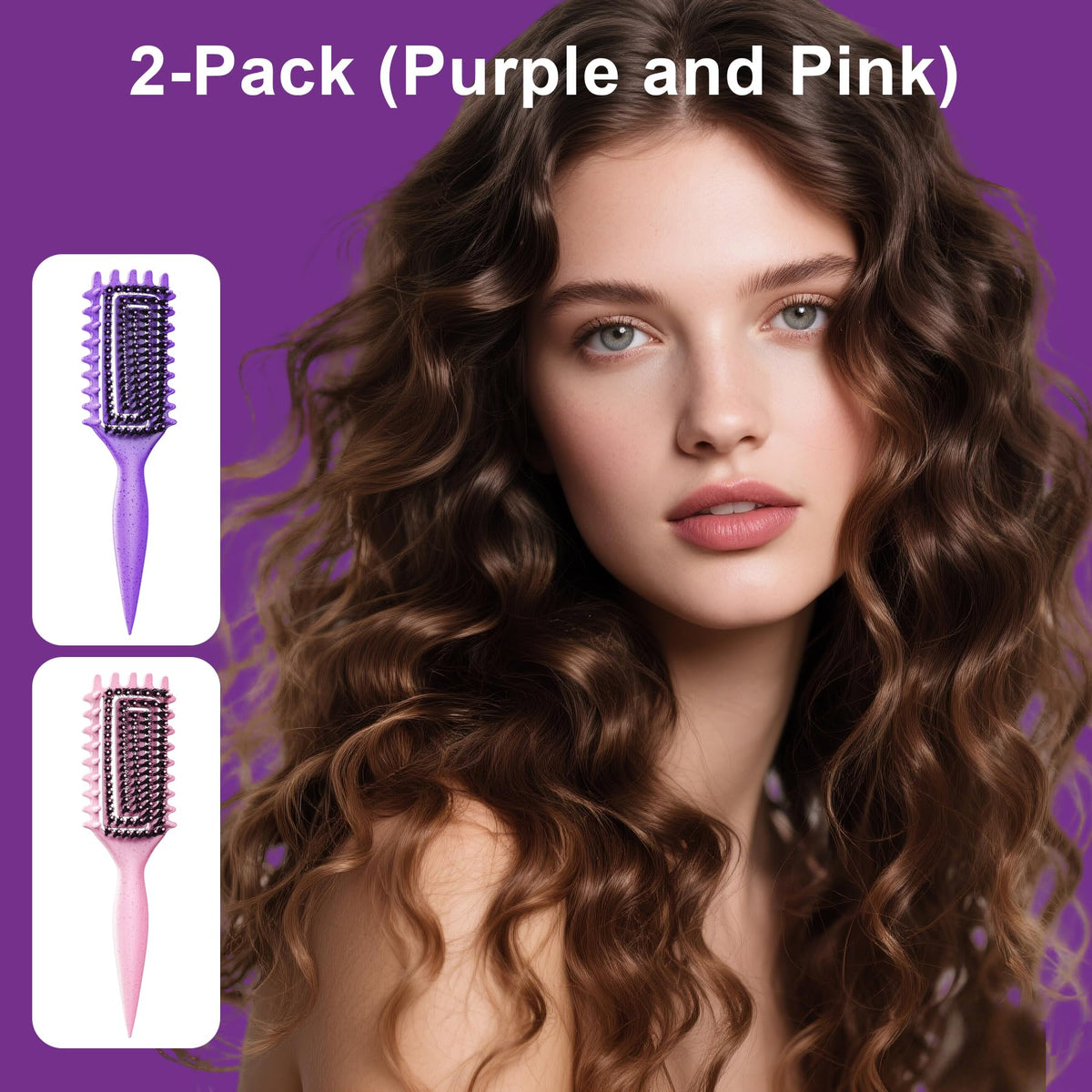 Weldilgit brosse bouclée en couleur rose