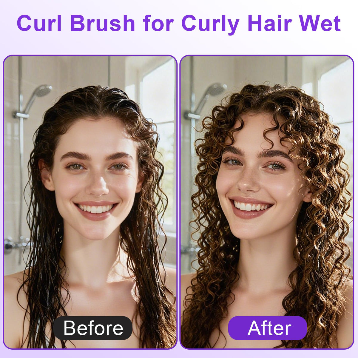 Weldilgit brosse bouclée en couleur violette