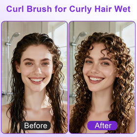 Weldilgit brosse bouclée en couleur violette