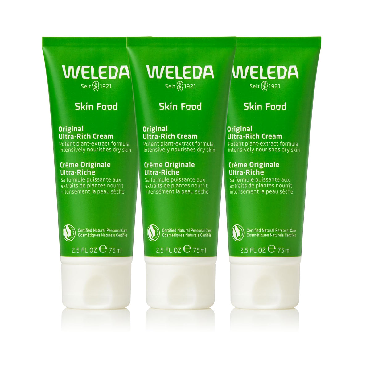 Weleda Crème Nourrissante 3-Pack vue avant avec emballage