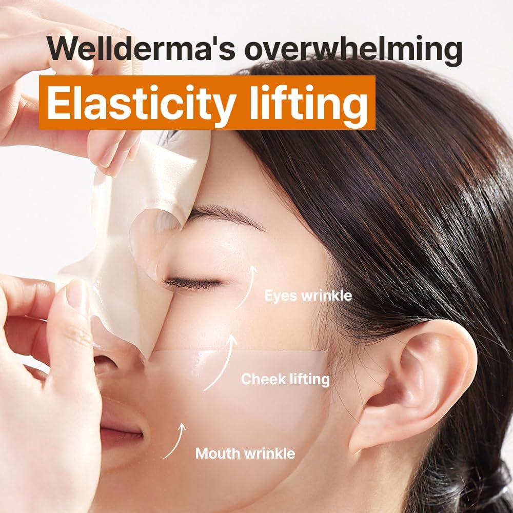 WELLDERMA Masque Hydrogel Rétinol Peptide 25g - affichage des feuilles