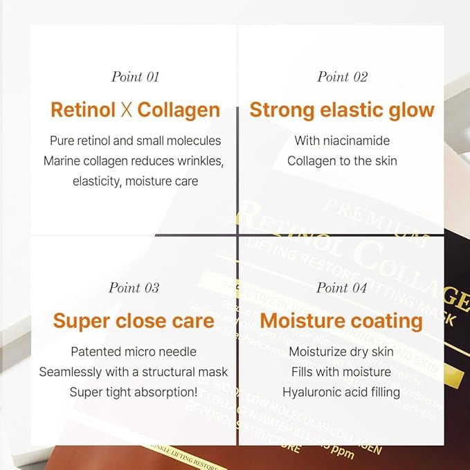 WELLDERMA Masque Hydrogel Rétinol Peptide 25g - application sur le visage