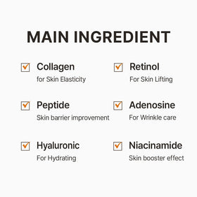 WELLDERMA Masque Hydrogel Rétinol Peptide 25g - fond de scène naturel