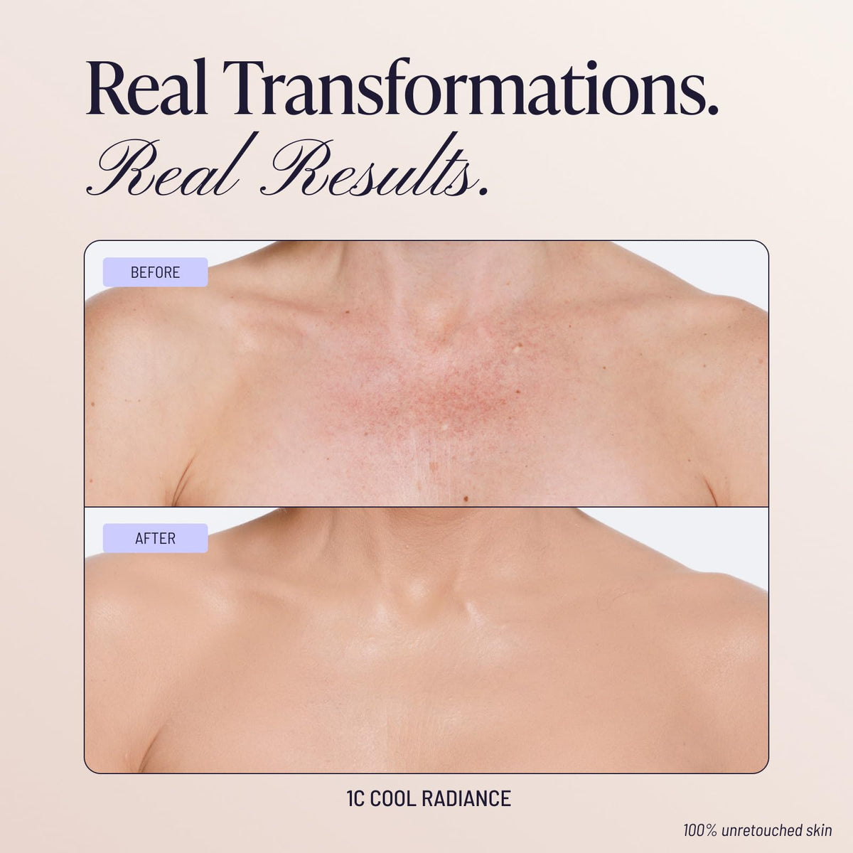 Westmore Beauty Body Coverage Perfector 6 teintes modulables avant-après